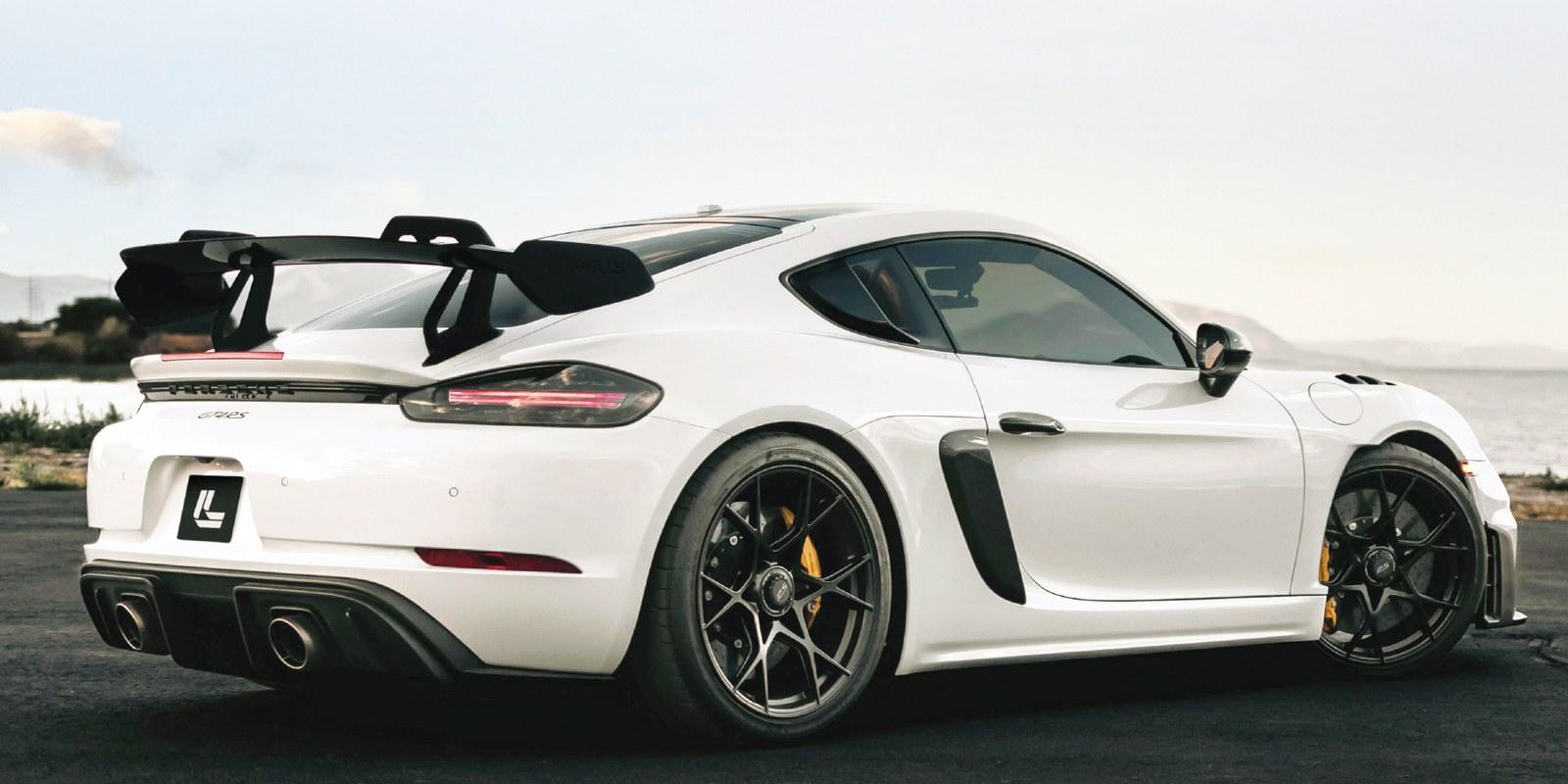 White Porsche with LLumar CTX ceramic tint by the water